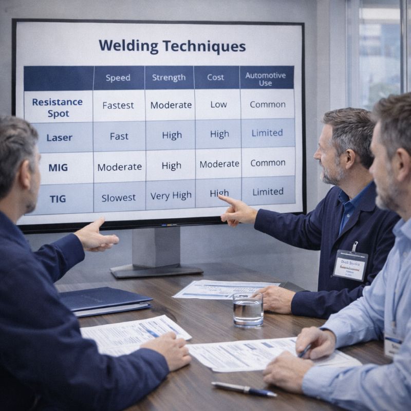 Comparison and selection guide for different welding techniques